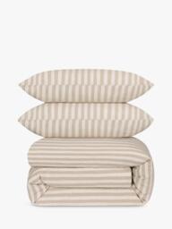 Piglet in Bed Pembroke Stripe Linen Blend Bedding, Oatmeal - thumbnail 4