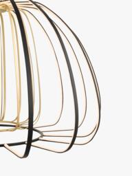John Lewis LED Ribbon Pendant Ceiling Light, Black/Gold - thumbnail 5
