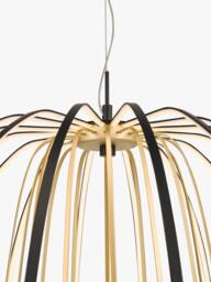 John Lewis LED Ribbon Pendant Ceiling Light, Black/Gold - thumbnail 4