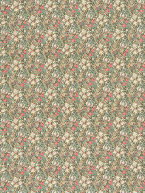 Morris & Co. Golden Lily Minor Made to Measure Curtains or Roman Blind, Artichoke/Vanilla - image 1