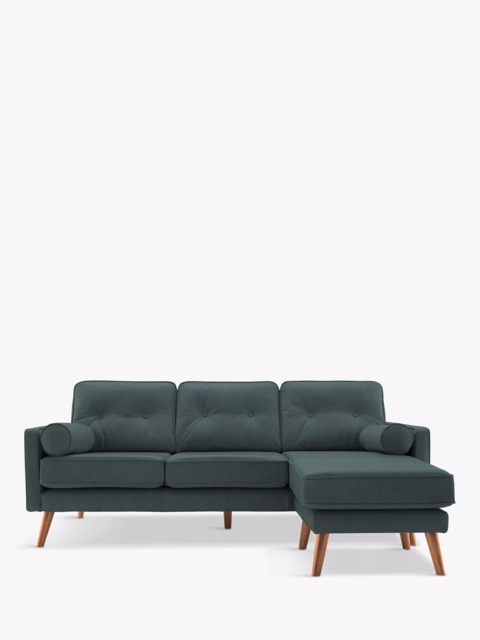 G Plan Vintage The Sixty Five RHF Large 3 Seater Chaise End Leather Sofa - image 1