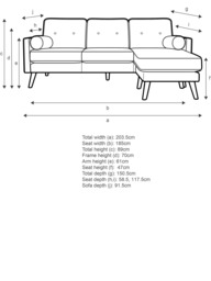 G Plan Vintage The Sixty Five RHF Large 3 Seater Chaise End Leather Sofa - thumbnail 2