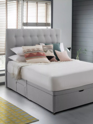 Silentnight 2 Drawer Continental Half Ottoman Divan Storage Bed, Double - thumbnail 3