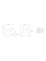 At The Helm Paolo Leather Chair, Dark Leg - thumbnail 3