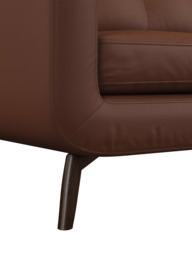 John Lewis Barbican 5+ Seater Corner Leather Sofa, Dark Leg - thumbnail 6