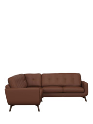 John Lewis Barbican 5+ Seater Corner Leather Sofa, Dark Leg - thumbnail 3