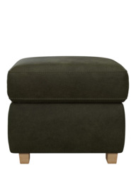 John Lewis Camden Leather Storage Footstool, Light Leg - thumbnail 3