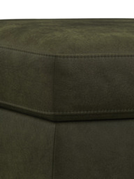 John Lewis Camden Leather Storage Footstool, Light Leg - thumbnail 6