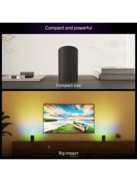 Philips Hue Flare White & Colour Gradient Smart LED Play Wall Light, Black - thumbnail 3