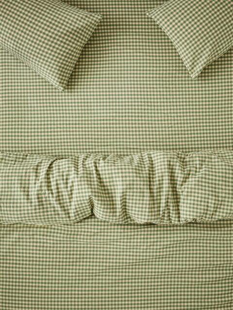 Piglet in Bed Colour Drenched Gingham Linen Blend Fitted Sheet - image 1
