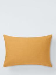 John Lewis Rustic Birds Rectangular Cushion, Ochre - thumbnail 2