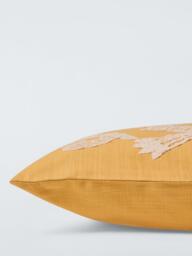 John Lewis Rustic Birds Rectangular Cushion, Ochre - thumbnail 4