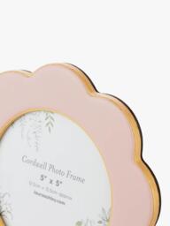 "Laura Ashley Cordwell Scalloped Round Photo Frame, 5 x 5"" (12.5 x 12.5cm), Pink" - thumbnail 3