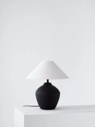John Lewis Paper Mâché Table Lamp with Tapered Shade - thumbnail 2