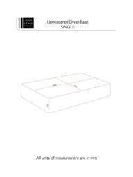 John Lewis Non-Sprung Upholstered Divan Base, Single - thumbnail 3