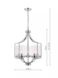 Laura Ashley Joseph Chandelier Ceiling Light, 5 Arm - thumbnail 6