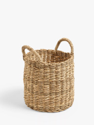 John Lewis Round Seagrass Storage Baskets, Set of 2, Natural - thumbnail 3