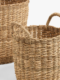 John Lewis Round Seagrass Storage Baskets, Set of 2, Natural - thumbnail 4