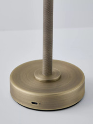 John Lewis Talbot Rechargeable  LED Table Lamp, Brass - thumbnail 6