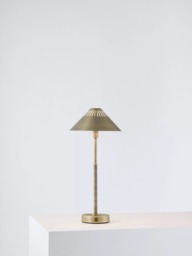 John Lewis Talbot Rechargeable  LED Table Lamp, Brass - thumbnail 1
