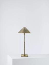 John Lewis Talbot Rechargeable  LED Table Lamp, Brass - thumbnail 3