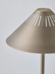 John Lewis Talbot Rechargeable  LED Table Lamp, Brass - thumbnail 4