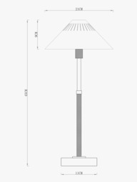 John Lewis Talbot Rechargeable  LED Table Lamp, Brass - thumbnail 2