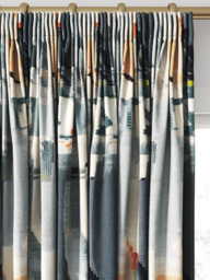 Harlequin Perspective Made to Measure Curtains or Roman Blind, Slate/Sedona - thumbnail 2