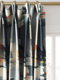 Harlequin Perspective Made to Measure Curtains or Roman Blind, Slate/Sedona - thumbnail 4