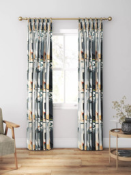 Harlequin Perspective Made to Measure Curtains or Roman Blind, Slate/Sedona - thumbnail 3