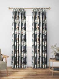 Harlequin Perspective Made to Measure Curtains or Roman Blind, Slate/Sedona - thumbnail 5