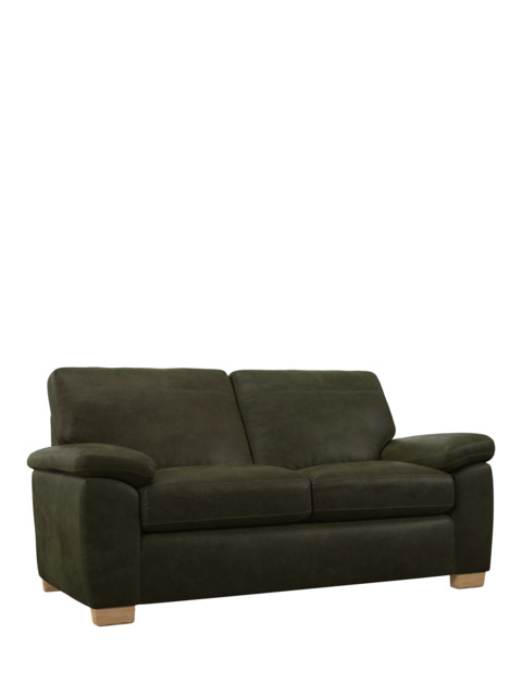 John Lewis Camden Medium 2 Seater Leather Sofa Bed, Light Leg - image 1