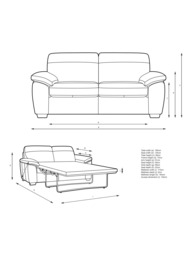 John Lewis Camden Medium 2 Seater Leather Sofa Bed, Light Leg - thumbnail 2