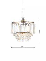 Laura Ashley Vienna Crystal Glass Easy-to-Fit Ceiling Shade - thumbnail 5