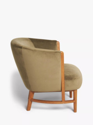 John Lewis Drift Armchair, Dark Leg, Moss Green Smooth Velvet - thumbnail 6