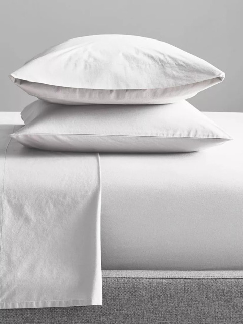 west elm Organic Cotton Fitted Sheet, White - image 1