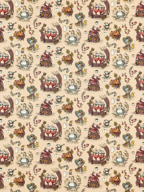 Disney Home x Sanderson Alice Made to Measure Curtains or Roman Blind, Caramel - image 1