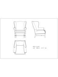 Halo Wing Leather Armchair, London Leather Cognac - thumbnail 2