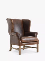 Halo Wing Leather Armchair, London Leather Cognac - thumbnail 3