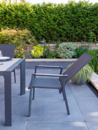 KETTLER Surf Active 8-Seater Garden Dining Table & Reclining Chairs Set, Grey - thumbnail 4
