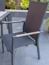 KETTLER Surf Active 8-Seater Garden Dining Table & Reclining Chairs Set, Grey - thumbnail 6