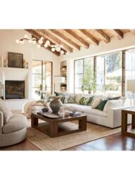 Pottery Barn Rockport Square Coffee Table, Cocoa Brown - thumbnail 3