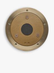 Industville Bulkhead Outdoor Contrast Ripple Glass Wall Light, Brass - thumbnail 4