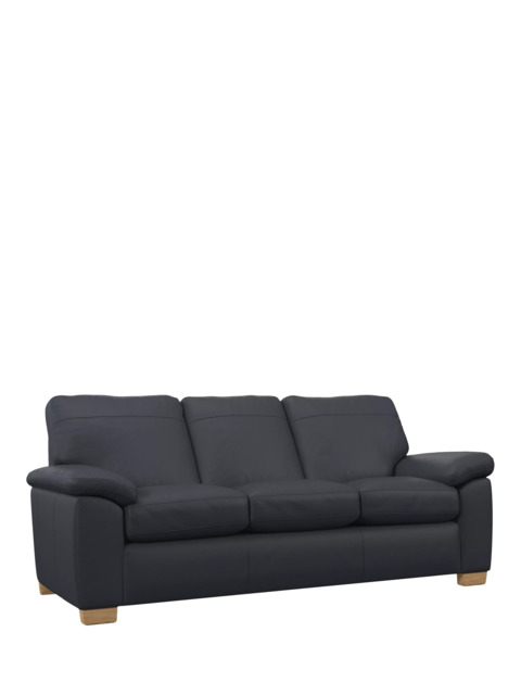 John Lewis Camden Grand 4 Seater Leather Sofa, Light Leg - image 1