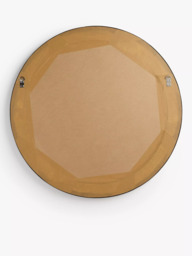 John Lewis Georgian Large Round Wood Wall Mirror, 100cm, Black/Gold - thumbnail 4