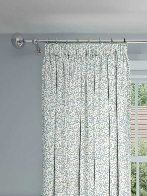 John Lewis Eloise Print Pair Blackout Lined Pencil Pleat Curtains