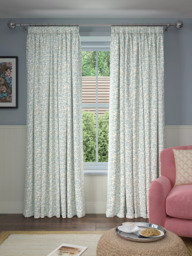 John Lewis Eloise Print Pair Blackout Lined Pencil Pleat Curtains - thumbnail 2