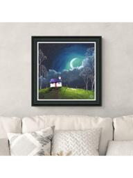 John Lewis Geoff Beckett 'Crescent Nights' Framed Print, 67 x 67cm, Multi Multi - thumbnail 2