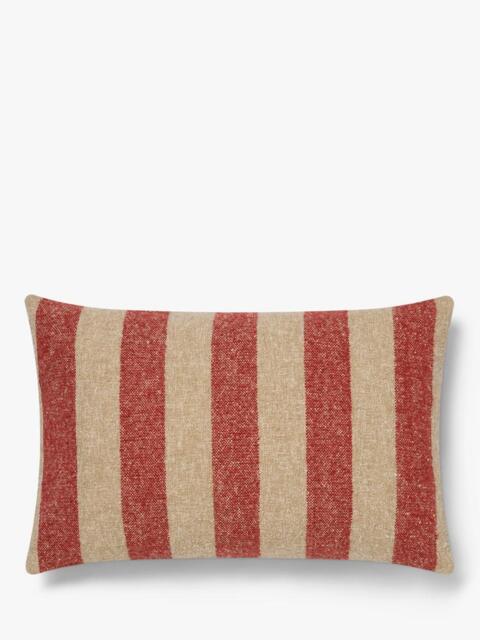 Piglet in Bed Flecked Stripe Rectangular Wool Cushion Cover - image 1