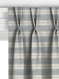 John Lewis Whitby Stripe Made to Measure Curtains or Roman Blind, Bluestone - thumbnail 5